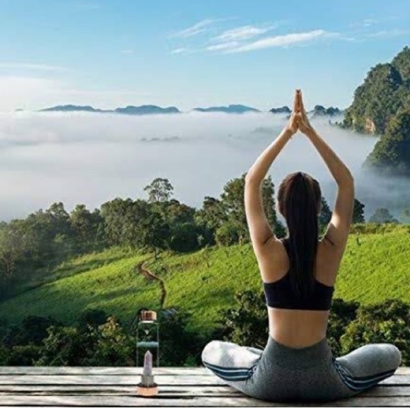 Anthropologie Other - Anthropologie Gypsy Soul Rose Quartz Crystal Glass Water Bottle